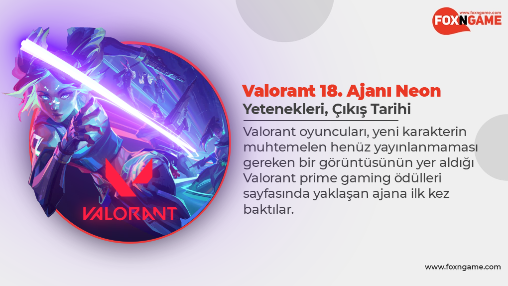 Valorant 18th Agent Neon: Abilities, Release Date