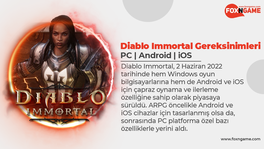متطلبات نظام Diablo Immortal: الكمبيوتر الشخصي و Android و iOS