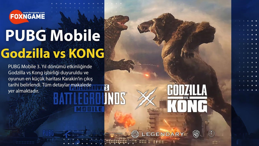 وضع لعبة PUBG Mobile الجديد: Godzilla vs Kong