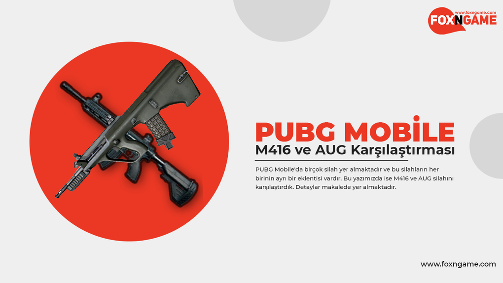 مقارنة سلاح PUBG Mobile M416 و Aug
