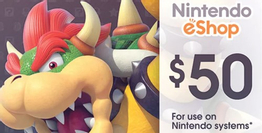 Nintendo eShop Gift Cards 50 Dolar