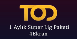 TOD 1 Aylık Süper Lig Paketi (Web, Cep, Tablet, Smart TV)