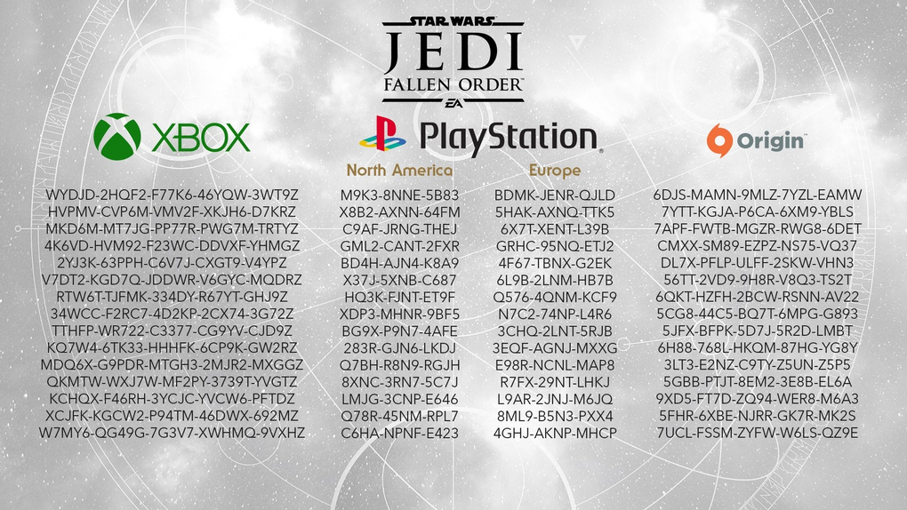 EA Games Distributed Free "Star Wars Jedi Fallen Order" Codes! EA Games Distributed Free "Star Wars Jedi Fallen Order" Codes!