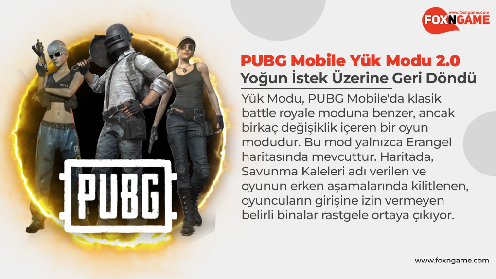 PUBG Mobile Yük Modu 2.0 Geri Döndü