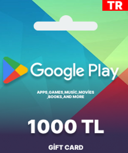 Google Play Hediye kodu 1000TL Google Play Hediye kodu 1000TL