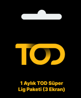 TOD 1 Aylık Süper Lig Paketi (Web, Cep, Tablet) TOD 1 Aylık Süper Lig Paketi (Web, Cep, Tablet)