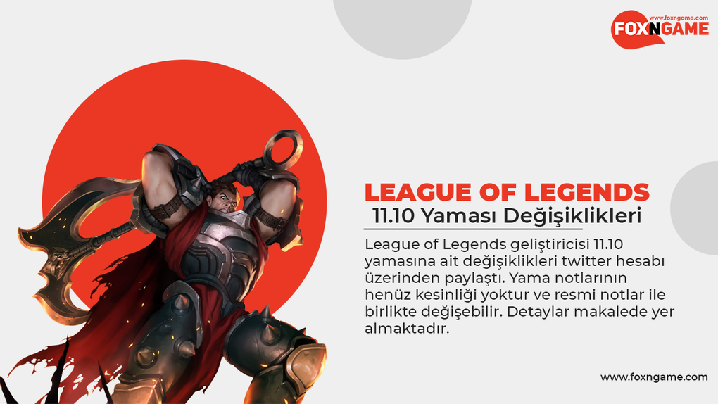 League of Legends 11.10 Yaması Değişiklikleri