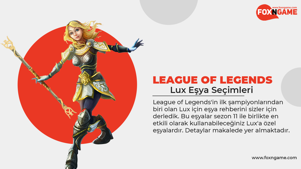 League of Legends Lux Item Selections