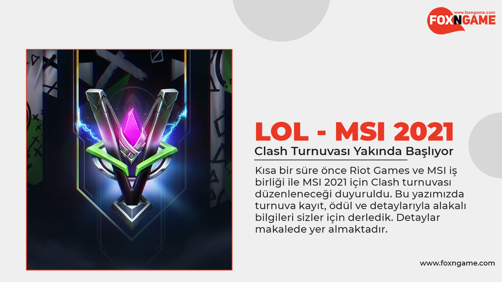 LoL MSI 2021 Clash Turnuvası Başlıyor LoL MSI 2021 Clash Turnuvası Başlıyor