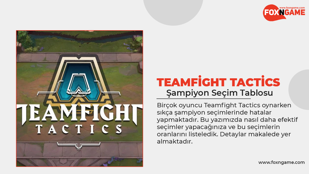 Teamfight Tactics Şampiyon Seçim Tablosu