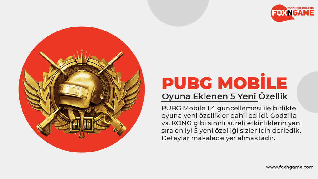 PUBG Mobile İçin 5 Yeni Özellik