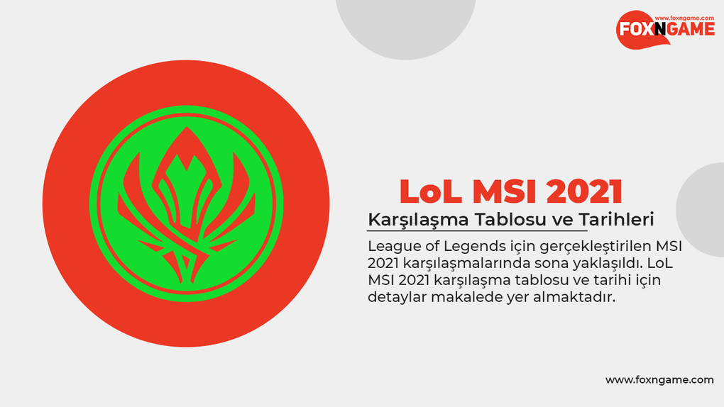 LoL MSI 2021 Match Table LoL MSI 2021 Match Table