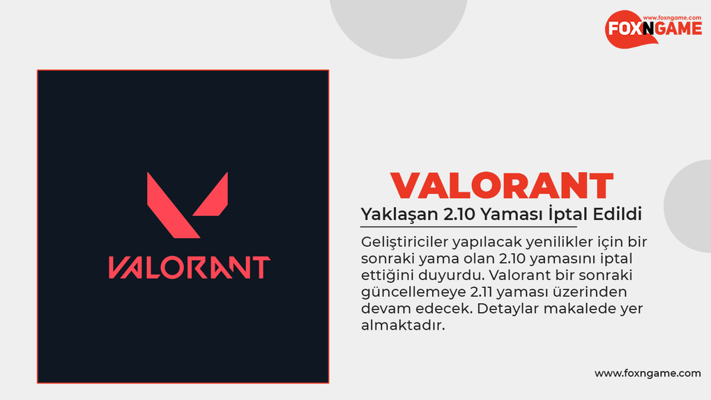 Valorant 2.10 Patch Canceled