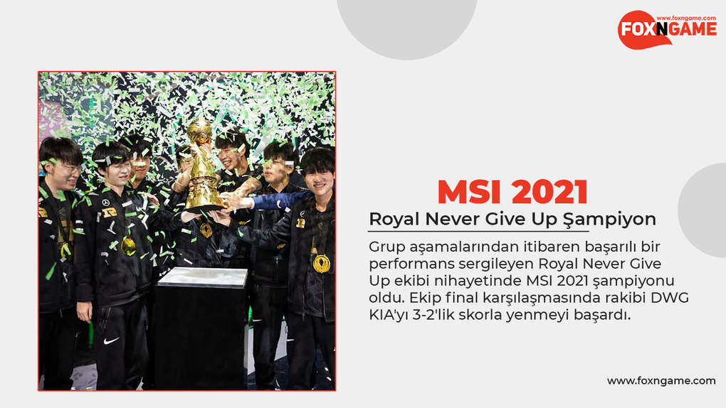 MSI 2021 Şampiyonu Royal Never Give Up Oldu