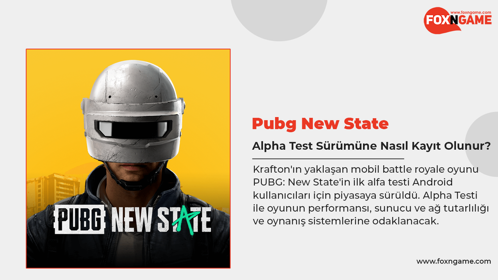 PUBG New State Alpha Test Sürümüne Nasıl Kayıt Olunur?