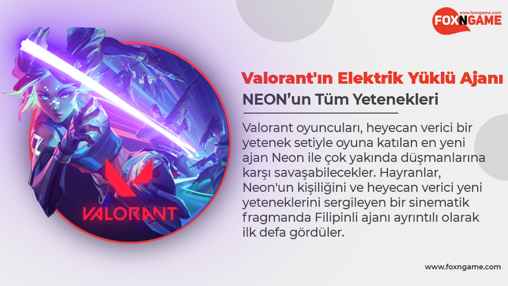 Talent of Valorant's Electric Agent Neon Released Talent of Valorant's Electric Agent Neon Released