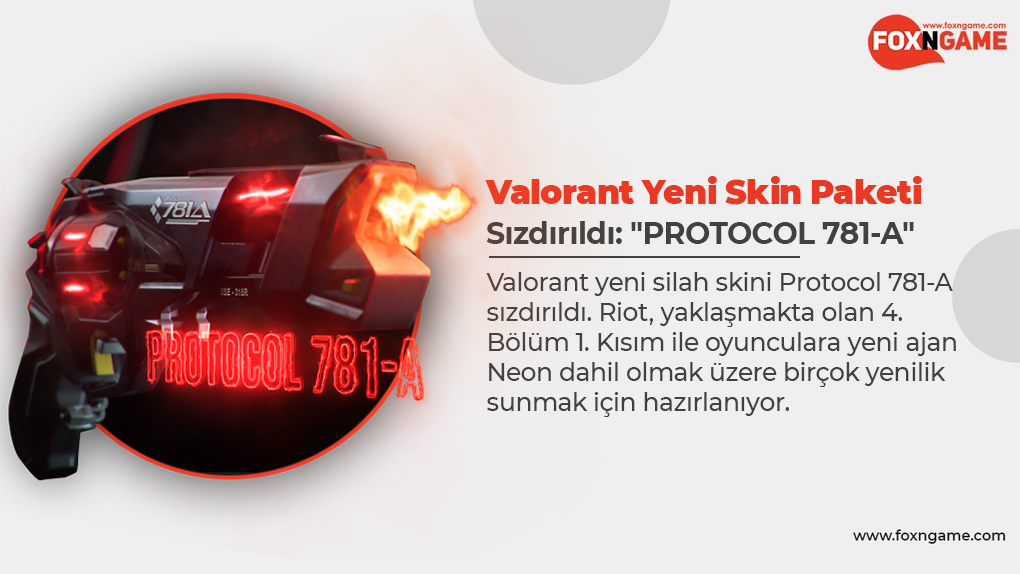 Valorant'ın Yeni Silah Skini Sızdırıldı: Protocol 781-A