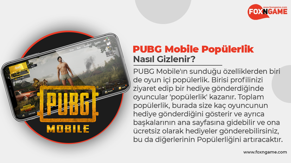 Adım Adım PUBG Mobile Popülerlik Gizleme (2022)