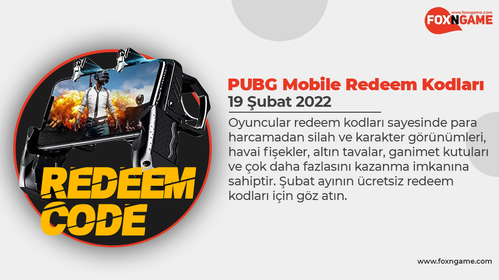 PUBG Mobile Redeem Kodları (19 Şubat 2022)