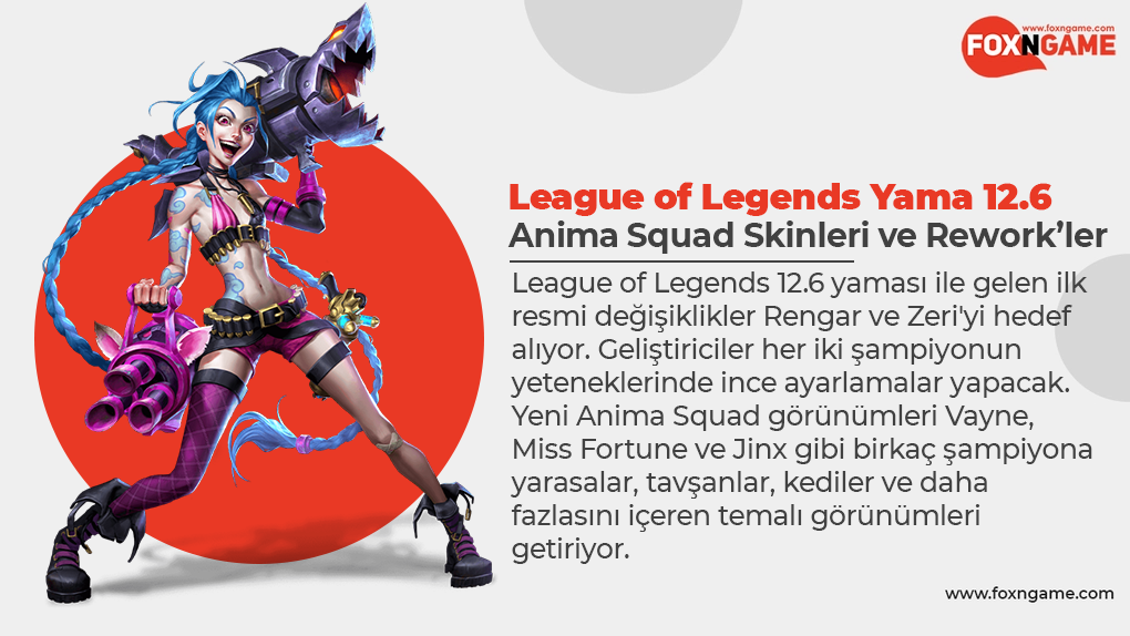 League of Legends Yama 12.6: Anima Squad Kostümleri