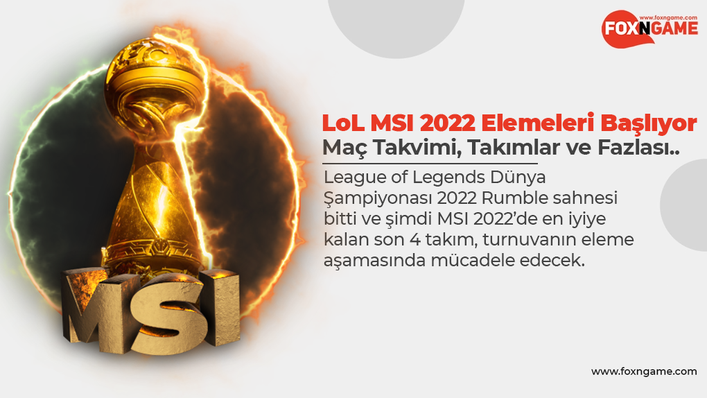 LoL MSI 2022 Maç Takvimi: Eleme Aşaması