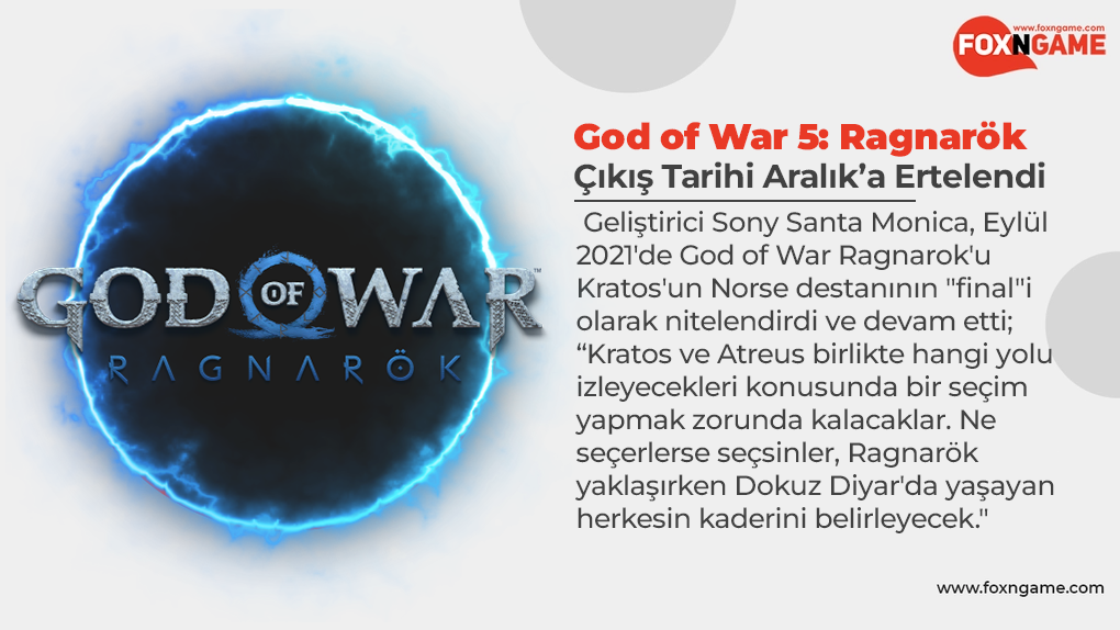God of War 5: Ragnarok Çıkış Tarihi Aralık’a Ertelendi