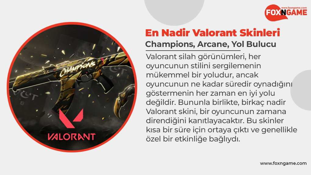 Valorant's Rare Weapon Skins Valorant's Rare Weapon Skins