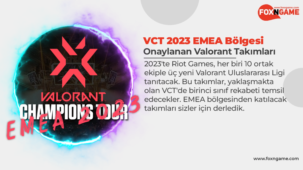 VCT 2023'te EMEA Bölgesi İçin Onaylanan Valorant Takımları VCT 2023'te EMEA Bölgesi İçin Onaylanan Valorant Takımları