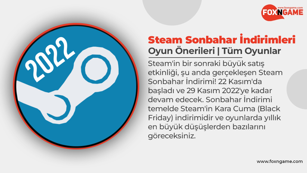 Steam Sonbahar (Black Friday) İndirimleri Başladı | 2022