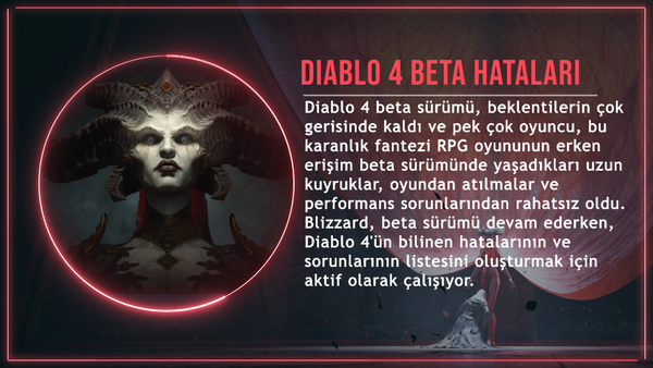Blizzard'dan Diablo 4 Beta Güncellemesi| Bilinen Hatalar