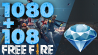 Free Fire 1080 + 108 Diamonds