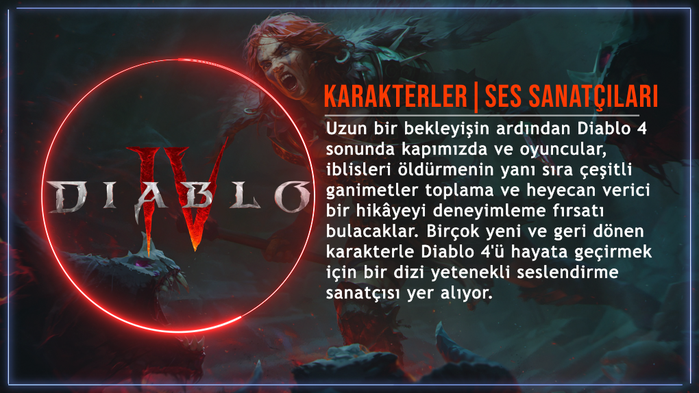 Tüm Diablo 4 Karakterleri ve Seslendirme Sanatçıları